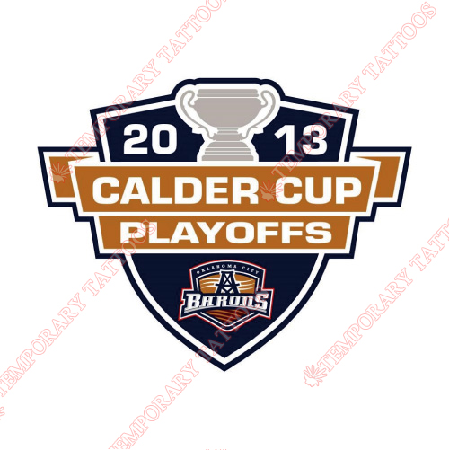 Oklahoma City Barons Customize Temporary Tattoos Stickers NO.9094